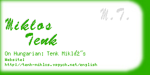 miklos tenk business card